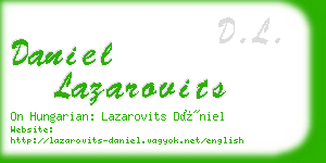 daniel lazarovits business card